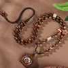 Nuevo Collar de Perlas Retro Tejido a Mano Estilo Xizang Colgante Thangka Cuerda Zakilam Cuerda para el Cuello Estilo Xizang Cuello