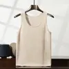 Camiseta de punto de cachemira lisa para hombre con cuello en U y doce puntadas, sin mangas, capa interior, cómoda, amigable con la piel, jersey
