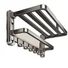 Estante para Toallas con Ventosa, Montaje en Pared sin Taladro, Cuatro Ventosas, Estante de Almacenamiento para Baño, Estante de Almacenamiento para Juego de Toallas de Inodoro