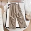 ¡Serie Japonesa! Pantalones Cargo de Paracaídas Engrosados Otoño/Invierno Nuevos Elásticos de Cintura Alta Moda Casual Versátiles de Pierna Ancha