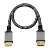 Cable HDMI a MINI HDMI hd 2.0 4K60Hz Adaptador MINI HDMI macho carcasa de aluminio gris red trenzada