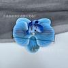 Pinza para el pelo de una sola cabeza con simulación de Phalaenopsis 3D, estilo europeo, con forma de mariposa y flor, accesorios para el pelo, tocado DIY, pinza de pico de pato, pinza lateral