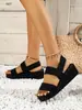 Zapatos de tacón alto para mujer, ligeros, casuales, estilo vacacional, modernos, simples, chanclas de verano, para estudiante, trabajador de oficina, sandalias universales