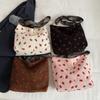 Bolso de Mujer Pana Estampado de Fresas Bolso de Mujer Estilo Coreano 2024 Verano Nuevo Bolso de Hombro Transfronterizo Bolso Cruzado Bolso Tote