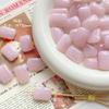 Cuentas redondas de pastel con forma de ola y corazón teñidas acrílicas, material de cuentas hechas a mano para pulsera, cadena de teléfono móvil, accesorios