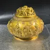 Tigela de Tesouro do Deus da Riqueza de Cinco Vias Grande de Latão Estilo Antigo, Tigela de Tesouro de Cobre, Artesanato para Decoração de Escritório em Casa, Atacado de Enfeites
