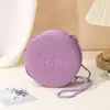 Bolso de Paja Bolso Tejido de Playa Nuevo Ingreso 2025 Estilo de Lujo Bolso Redondo Pequeño Tejido de Paja Bolso Cruzado para Teléfono Móvil Grande Mediano Pequeño