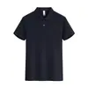 Camisas Polo de Manga Curta Masculinas e Femininas Verão 2026 Novo Estilo Coreano Slim Fit Camisetas com Gola Polo Cor Sólida Tops de Meia Manga Marca Tendência