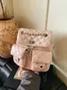 Mochila con cadena rómbica para mujer, diseño de nicho, estilo cubo, informal, para viajes, 2025