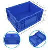 Fábrica de Caixas de Reversão Dobráveis Caixa de Logística de Plástico Feita Sob Medida, Material PP Novo, Caixa de Reversão Azul Espessa de Grande Porte Estilo Industrial