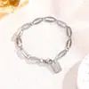 Pulsera de Cadena con Candado de Moda para Mujer, Pulsera de Cadena de Metal de Acero de Titanio Estilo Vintage, Moda Europea y Americana, Popular y Única