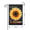 Bandera de Jardín Temática de Verano Transfronteriza Decorativa para Patio Festival Fiesta Escena Decorativa Lino Impresión Doble Cara