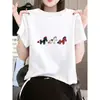 Camiseta de Manga Corta de Algodón Puro Morada con Hombros Rectos para Mujer, Nueva Moda 2026 Versátil Elegante Delgado para Primavera, Verano y Otoño