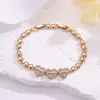 Pulsera Nueva de Corazón Cruzado Europea y Americana, Nuevo Modelo Más Vendido con Corazón en Forma de Corazón Incrustado con Circonita, Pulsera de Moda Personalizada Hip-Hop