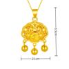 Colar Vietnamita Dourado Oco Fu Crianças Adultos Cadeado Ruyi Herança Antiga Sino Cadeado de Longevidade Segura Pingente