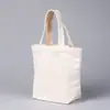 Bolsa de Compras Portátil Ecológica, Bolsa de Tela de Algodón Lisa, Almacenamiento y Procesamiento, Publicidad con Patrón, Bolsa de Lona para Estudiantes, Bolsa Tote de Lona