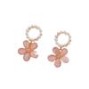 Diseño Único Super Hada Rosa Flor de Cerezo Pendientes Sentido Avanzado Chica Hada Pendientes de Flor Lindos Dulces Nuevo Estilo