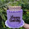 Mariposa de Acrílico Flor Feliz Cumpleaños Inserto para Pastel Repostería Postre Suministros para Fiesta Descuento por Volumen