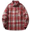 Camisa de Cuadros para Hombre Tendencia Lanera Nueva Suelta Retro Moda Camisa Primavera y Otoño Duffy Guapo Cuadros Manga Larga Top