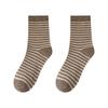 Meias listradas meias infantis de comprimento médio mocha outono e inverno meias estilo japonês estilo coreano primavera e outono vintage ins estudantes da moda