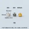 Nuevas Cuentas de Plata Geométricas de Plata de Ley S925, Cuentas Sueltas, Cuentas Espaciadoras, Para Manualidades de Cuentas, Enhebrado, Accesorios para Joyería de Plata, Materiales, Cuentas de Grano de Arroz