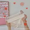 Máscara de amor de seda calças de seda de gelo cueca feminina de cintura média de algodão virilha sem costura respirável ultrafina cuecas sexy