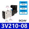 Válvula Solenoide Tipo Placa 4m210/310 Duas Posições Três Vias 3V210-08/2V025-08 Mecanismo de Reversão Manual