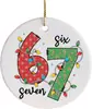 Pendente Decorativo Cruzado Novo de Acrílico do Papai Noel Ornamento para Pendurar Decoração de Natal
