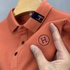 Camiseta masculina de manga curta de verão Nova polo bordada juvenil com gola lapela tamanho plus size casual top masculino para negócios