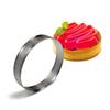 Molde para tarta de frutas, redondo, cuadrado, ovalado, de acero inoxidable 304, para mousse, 8 cm