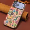 Compatible con iPhone 18 Pro Max, funda de teléfono de carga inalámbrica magnética, cubierta protectora de cuero estilo bordado popular Apple 17