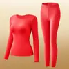 Ácido Hialurónico Hidratante Térmico Manga Larga Pantalón Largo Mascarilla de Belleza Calefactora Ropa Interior Térmica Capa Base de Alta Elasticidad Conjunto Térmico para Mujer