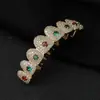 Grillz de Hip-Hop Transfronterizos con Diamantes Rojos y Verdes, Grillz Chapados en Oro con Circonitas Rojas y Verdes, Accesorios Dentales de Rap de Halloween de Moda