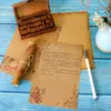 8 Bloc de Cartas Retro de Papel Kraft, Creativos Blocs de Cartas Europeos con Encaje A5, Cartas de Agradecimiento, Cartas Románticas de Amor, Estilo Nuevo, 8 Piezas
