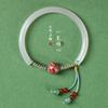 [enamorarse a primera vista] marea nacional fresco y refinado temperamento cuerda ajustable media cadena de pulsera pulsera original de calcedonia blanca