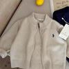 Suéter para Niños 2026 Primavera y Otoño para Niños Cuello Alto Cremallera Cardigan de Punto Chaqueta Rayada de Otoño para Bebés y Niños Pequeños Ropa para Niños