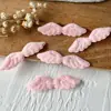 Cuero PU Felpa Grabado Alas de Murciélago Diablo Material Hecho a Mano DIY Decoración Lolita Accesorios de Abanico de Soporte