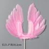 Hermosas y Siempre Cambiantes Plumas Adornos para Decoración de Pastel de Cumpleaños Alas Grandes Alambre de Corazón Pluma de Avestruz Deformada para Insertar