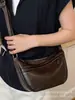 Bolsa de ombro retrô em formato de meia-lua para mulheres, nova coleção outono 2026, bolsa de ombro e transversal de alta qualidade e grande capacidade
