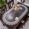 Jogo Americano Oval Estilo Europeu para Mesa de Jantar, Capa de Tecido Tendência Transfronteiriça, Borda de Renda, Tapete Toalha de Mesa para Sala de Estar Mesa de Jantar Venda por Atacado