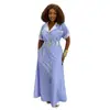 Moda Feminina Transfronteiriça Europeia e Americana Verão 2026 Novo Estilo Camisa Vestido Color-Blocking Elegante de Manga Curta com Cintura de Amarração e Botões