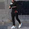 Traje casual de moda para hombre, primavera 2023, transfronterizo entre Europa y Estados Unidos, nuevo traje con cuello redondo y pantalones de suéter con estampado 3D para hombre