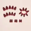 Parches Populares Portátiles para Uñas Transfronterizos, Parches Sencillos de Color Borgoña Puro, Parches Elegantes para Manicura de Comercio Exterior