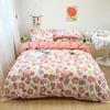 Nuevo Juego de Cuatro Piezas para Dormitorios Estudiantiles, Juego de Tres Piezas de Tela de Algodón Cepillado Amigable con la Piel, Adecuado para Todas las Estaciones, Juego de Ropa de Cama con Sábana y Funda de Edredón