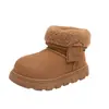 Botas de Nieve Calientes Forradas de Felpa para Niñas 2025 Invierno Nuevas Botas Grandes de Algodón para Niños Botas de Nieve Cálidas Resistentes al Frío para Niños