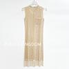 Vestido Plissado de Chiffon Estampado Jeans Série Miyake Japonês e Coreano Elegante Urbano Efeito Emagrecedor Efeito Emagrecedor Redutor de Idade Vestido Feminino