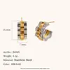 Europeu e Americano Transfronteiriço Amazon Venda Quente Estilo Popular ins Brincos de Duas Cores Aço Titânio Banhado a Ouro 18K Textura de Pulseira de Metal Ear Cuff Feminino