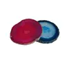 Venta al por mayor de fábrica posavasos de pieza de ágata rodajas de piedra de ágata natural color joyería de pieza de ágata adornos de rodaja de ágata