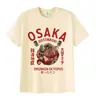 Camiseta Gráfica Divertida Vintage Osaka Dotonbori Años 90 Pulpo Borracho Japonés Camiseta Harajuku Unisex Algodón