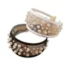 Diadema Atmosférica Estilo Hepburn 2026 con Perlas Artificiales y Ala Ancha Diadema Versátil para Exteriores Estilo Japonés Coreano Gorro Alto para la Cabeza